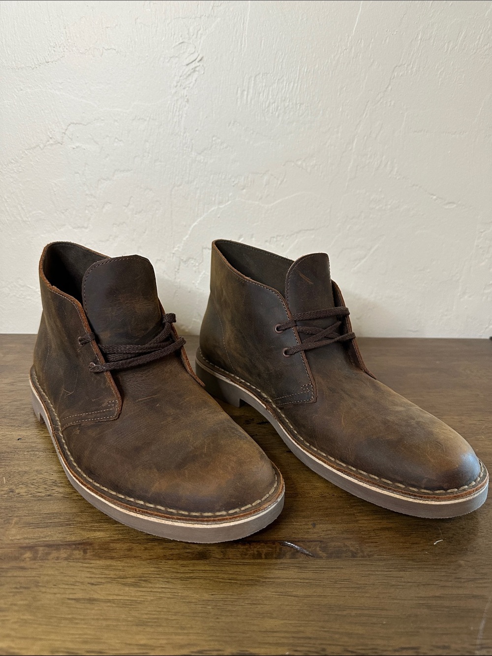 Clarks Desert Boot Evo, Brown Leather Chukkas, 11